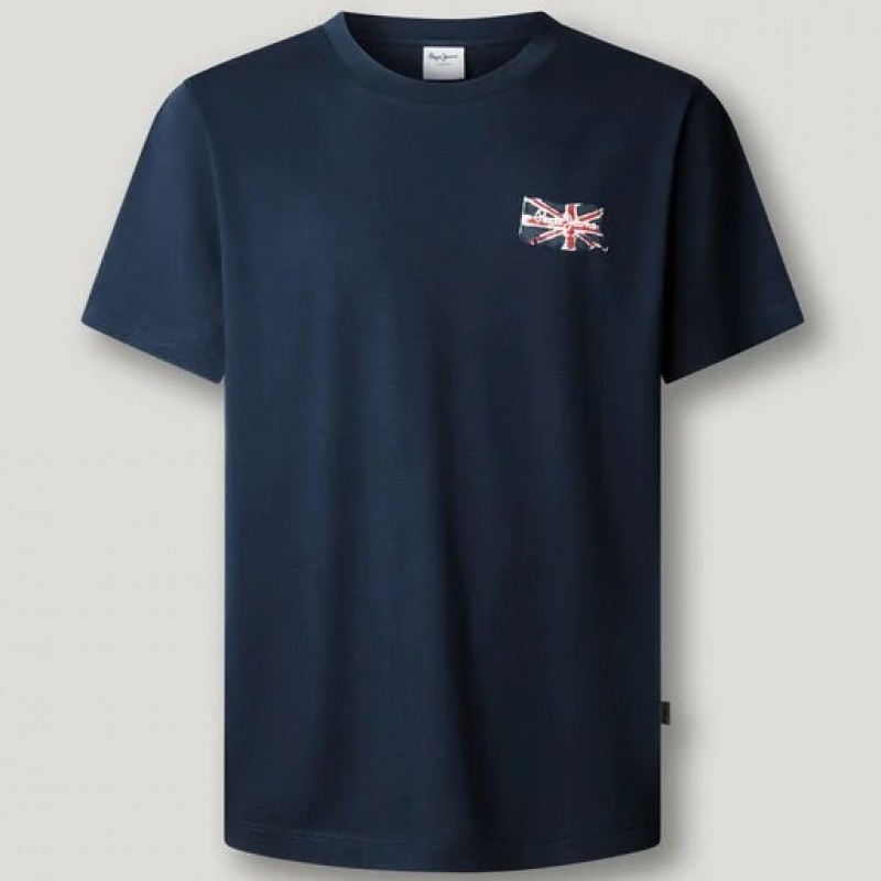 Μπλούζα με κοντό μανίκι essentials small logo Blue Pepe jeans