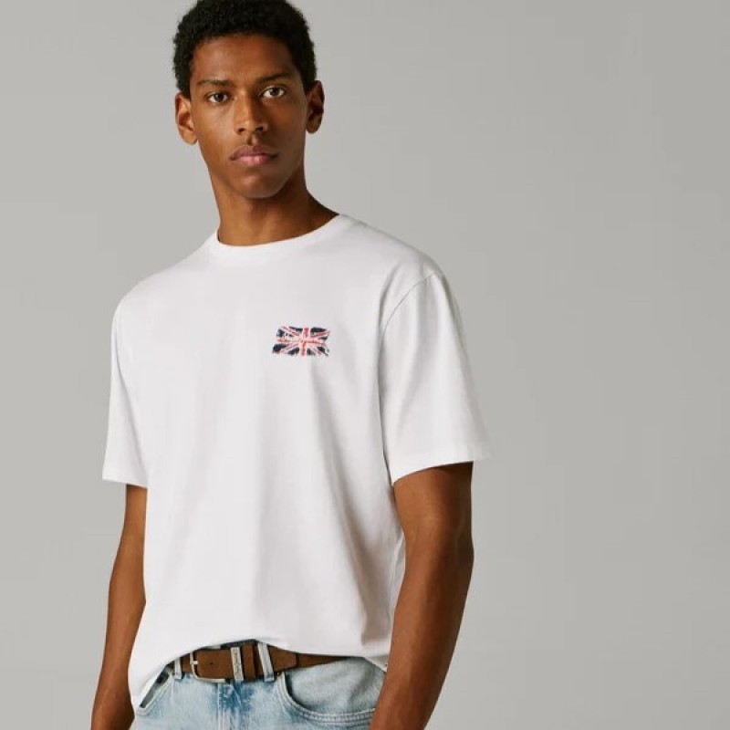 Μπλούζα με κοντό μανίκι essentials small logo White Pepe jeans