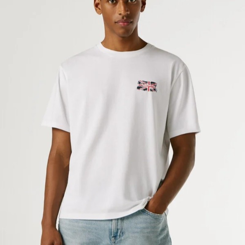 Μπλούζα με κοντό μανίκι essentials small logo White Pepe jeans