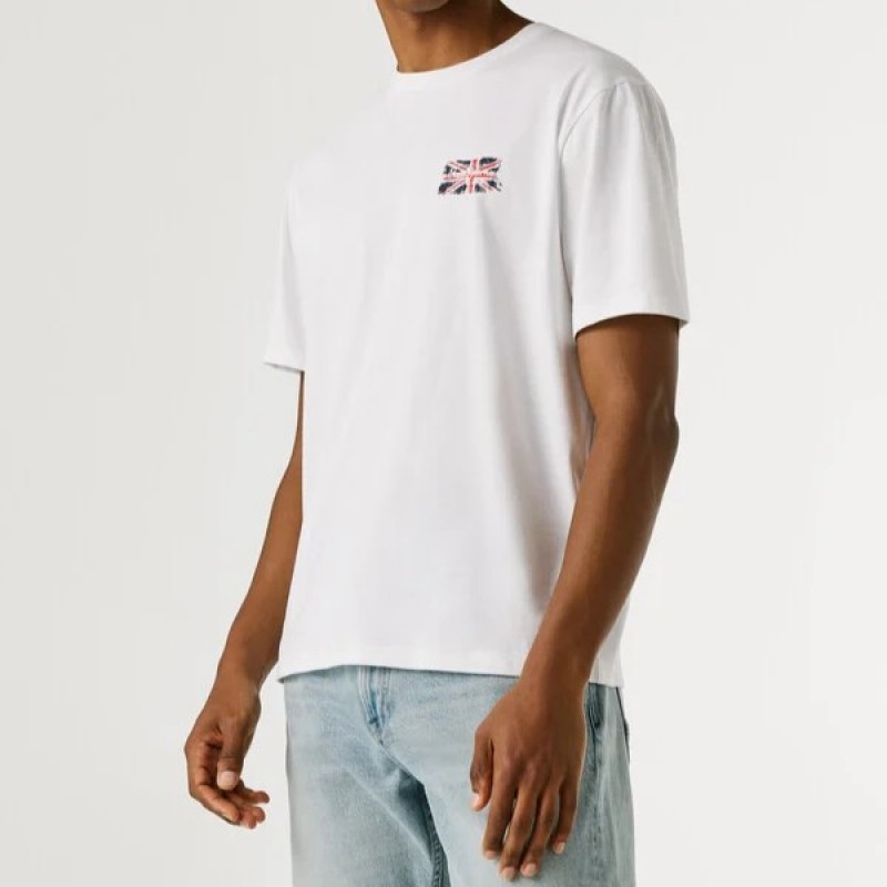 Μπλούζα με κοντό μανίκι essentials small logo White Pepe jeans