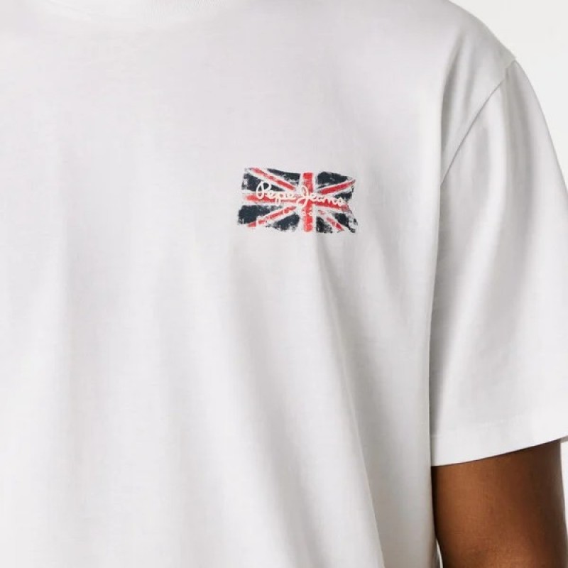 Μπλούζα με κοντό μανίκι essentials small logo White Pepe jeans