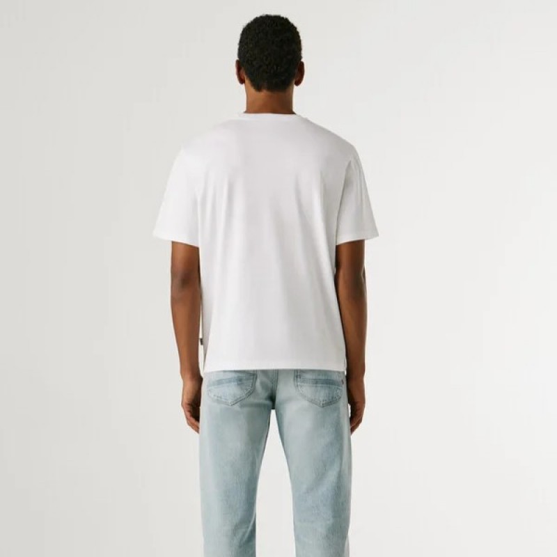 Μπλούζα με κοντό μανίκι essentials small logo White Pepe jeans
