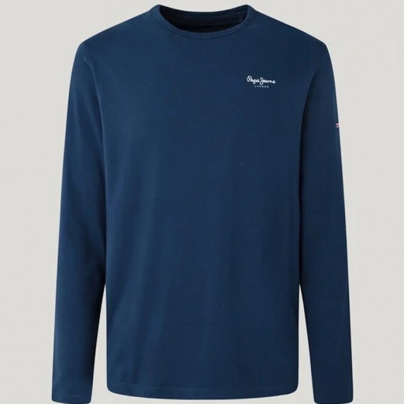 Μπλούζα με μακρύ μανίκι Original Basic Blue Pepe Jeans