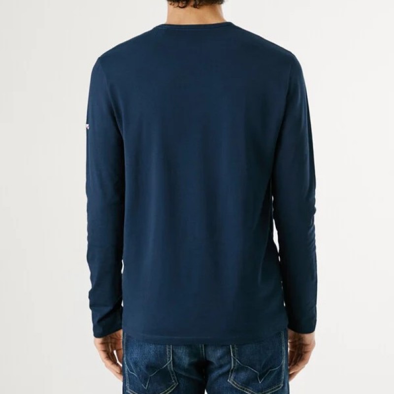 Μπλούζα με μακρύ μανίκι Original Basic Blue Pepe Jeans