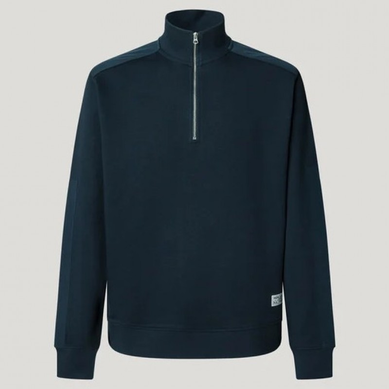 Φούτερ με φερμουάρ Mercuit Blue Pepe jeans