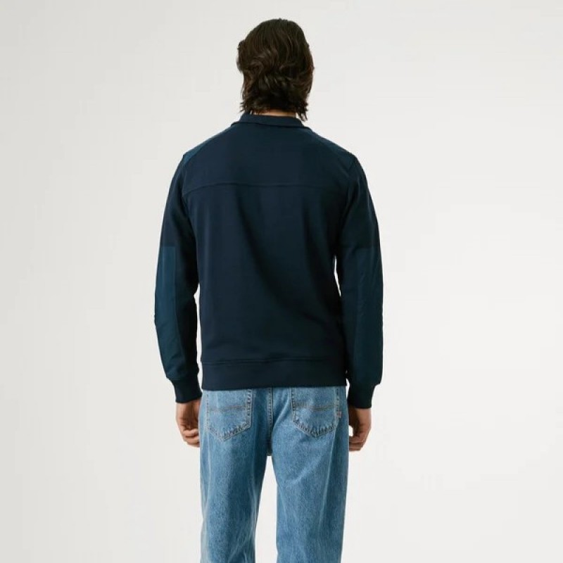 Φούτερ με φερμουάρ Mercuit Blue Pepe jeans