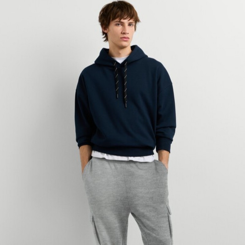 Φούτερ με κουκούλα PJL73 Blue Pepe jeans