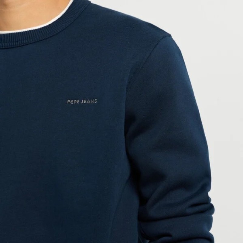 Φούτερ Jefferson crew neck Blue Pepe jeans
