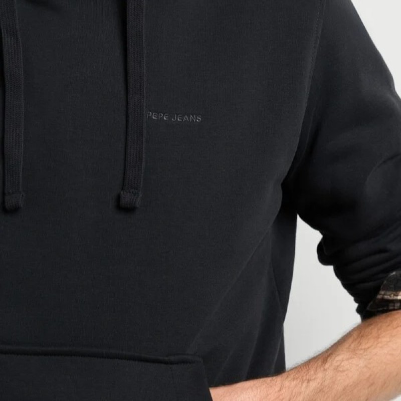 Φούτερ με κουκούλα Jefferson hoodie Black Pepe jeans