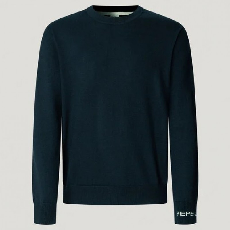 Πουλόβερ ανδρικό Andre crew neck Blue Pepe jeans
