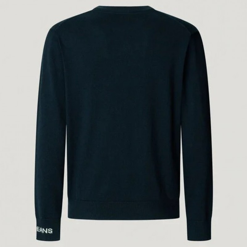 Πουλόβερ ανδρικό Andre crew neck Blue Pepe jeans