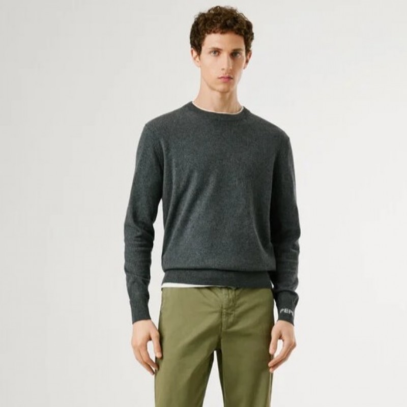 Πουλόβερ ανδρικό Andre crew neck Grey Pepe jeans	