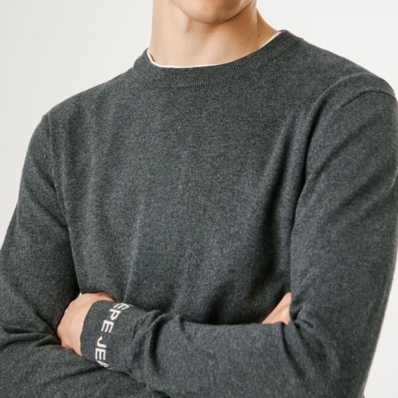 Πουλόβερ ανδρικό Andre crew neck Grey Pepe jeans	