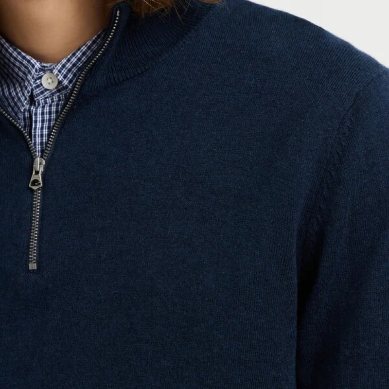 Πουλόβερ με φερμουάρ Andre Blue Pepe jeans