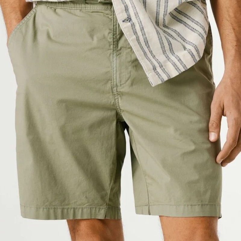 Βερμούδα poplin pull on Chaki Pepe jeans