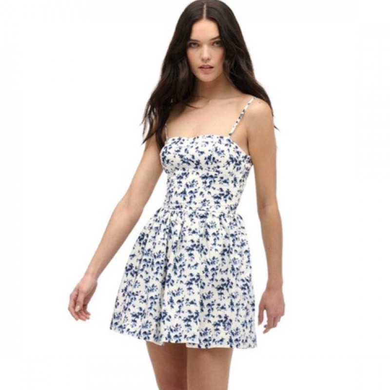 Φόρεμα μίνι all over print White Superdry