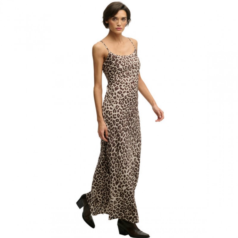 Φόρεμα μάξι animal printed Brown Superdry