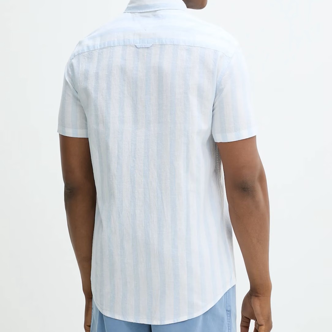 Πουκάμισο ανδρικό με κοντό μανίκι Linen Ciel Tommy jeans