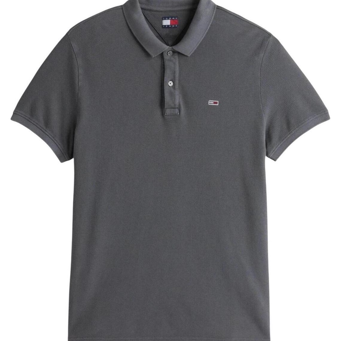 Πόλο με κοντό μανίκι TJM placket Grey Tommy jeans