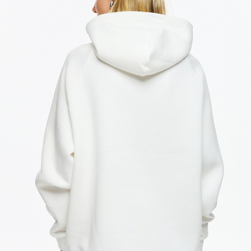 Μπλούζα Φούτερ με Τύπωμα Σκύλο με Κορώνα White De javu