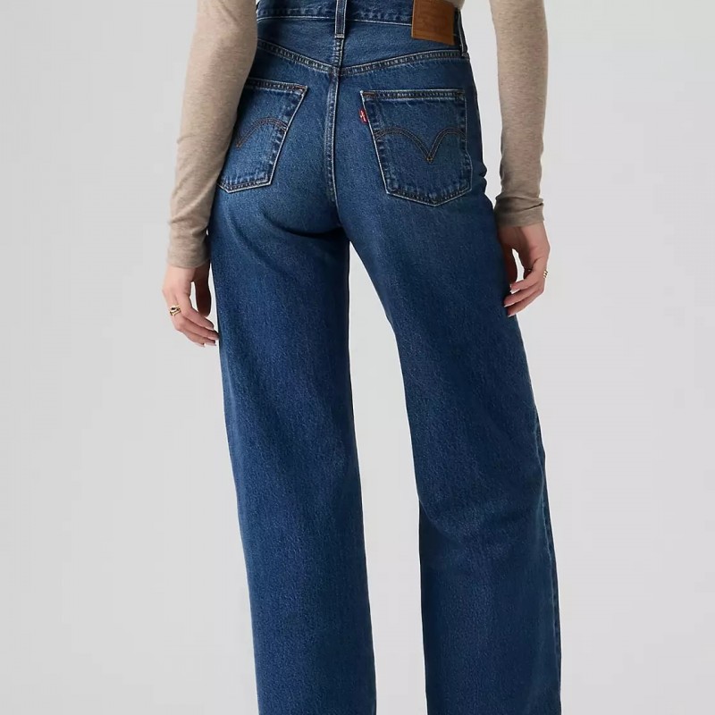 Τζίν Ribcage Wide Leg Jeans Blue Levi's