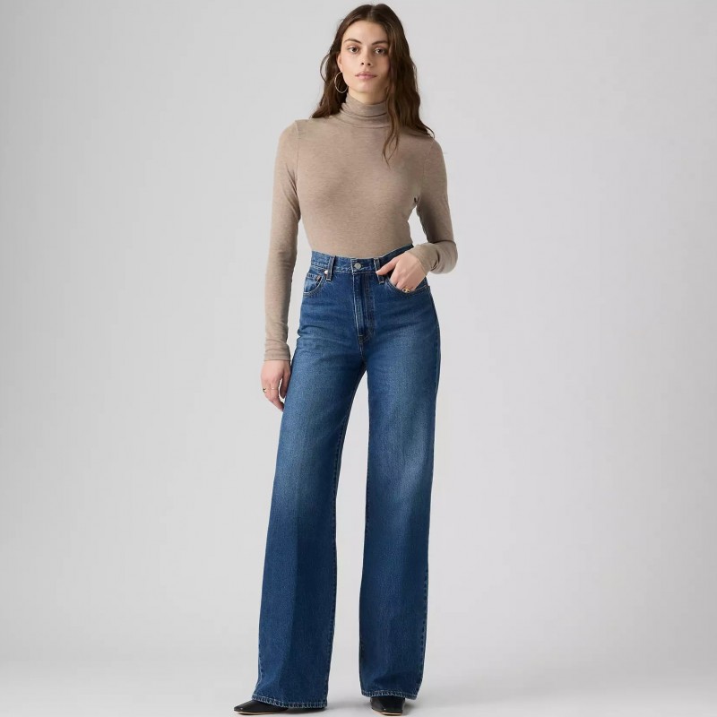 Τζίν Ribcage Wide Leg Jeans Blue Levi's
