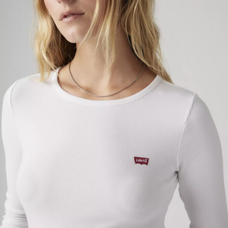 Μπλούζα με μακρύ μανίκι Hayes ls tee Neutrals White Levi's