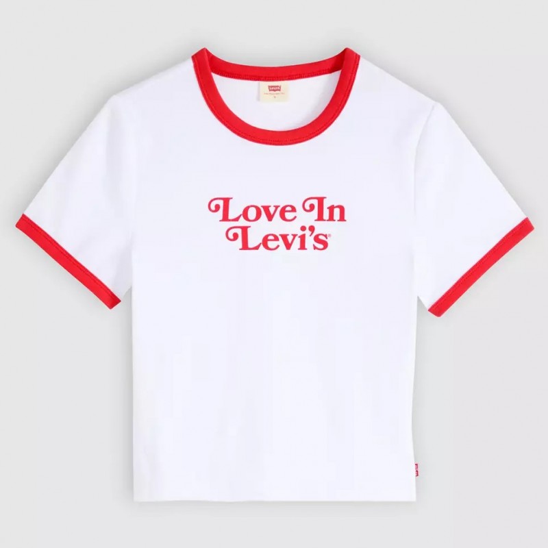 Μπλούζα με κοντό μανίκι Hayes cropped White Levi's