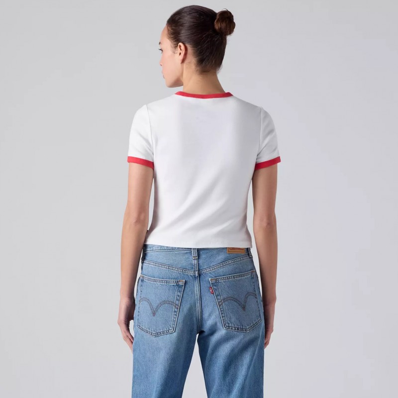 Μπλούζα με κοντό μανίκι Hayes cropped White Levi's