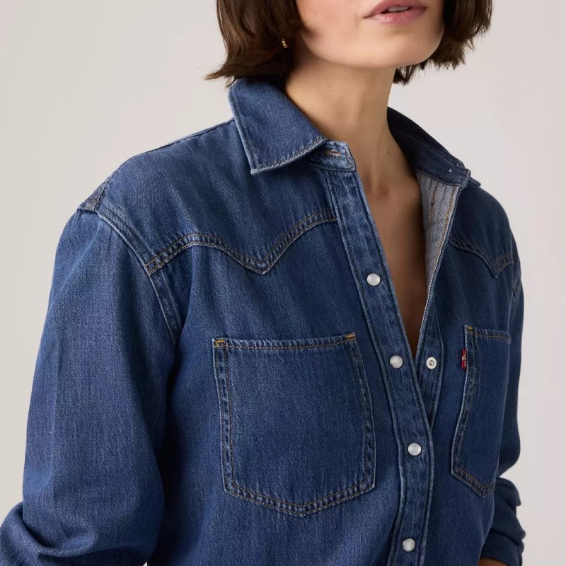 Πουκάμισο Τζίν Teodora Western Blue Levi's