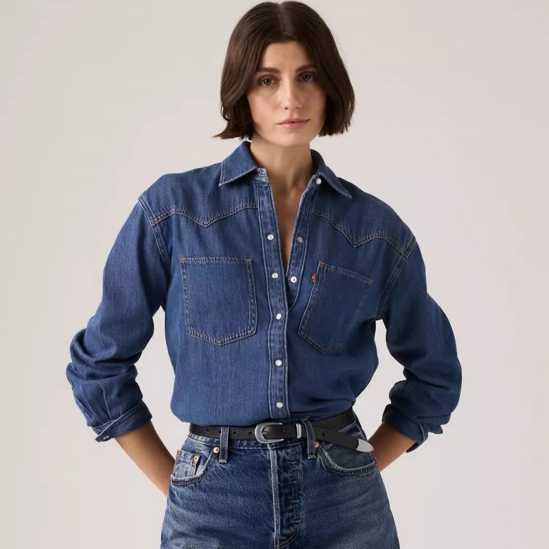 Πουκάμισο Τζίν Teodora Western Blue Levi's