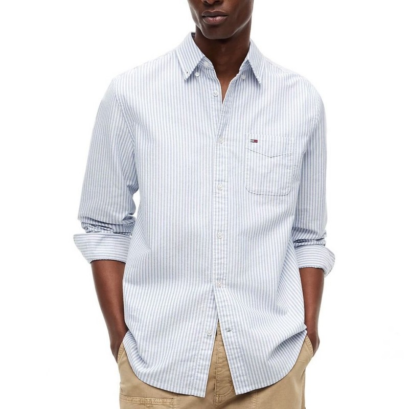 Πουκάμισο TJM Reg stripe oxford Blue Tommy jeans
