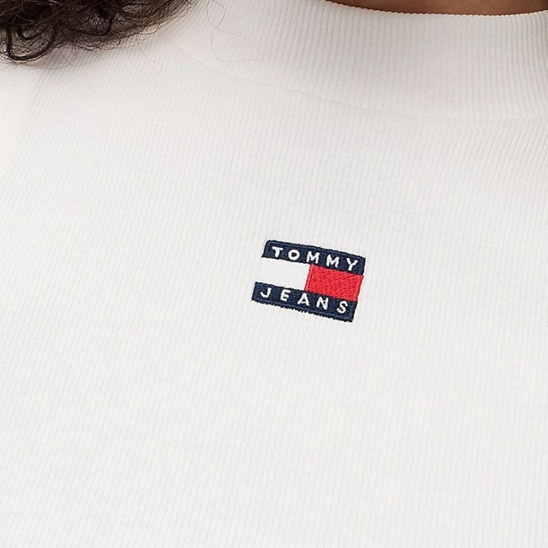 Μπλούζα αμάνικη rib badge mock tank White Tommy jeans