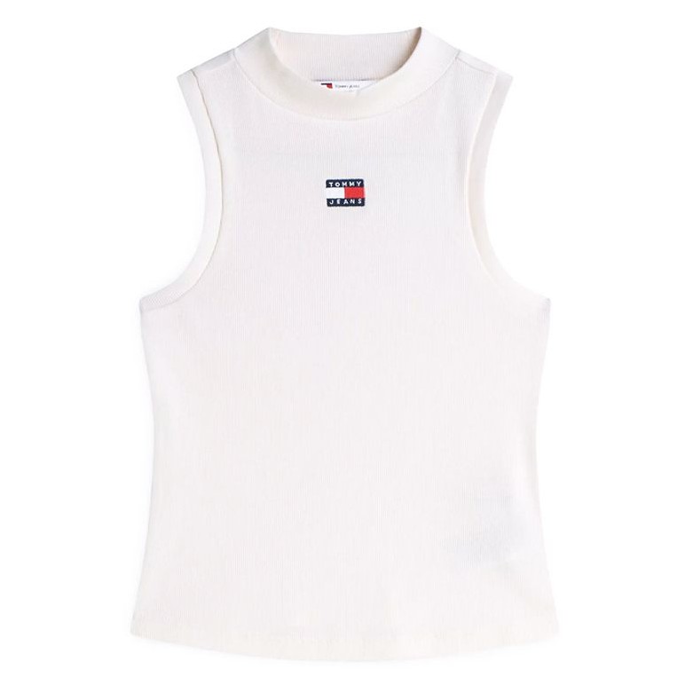 Blouse rib badge mock tank White Tommy jeans