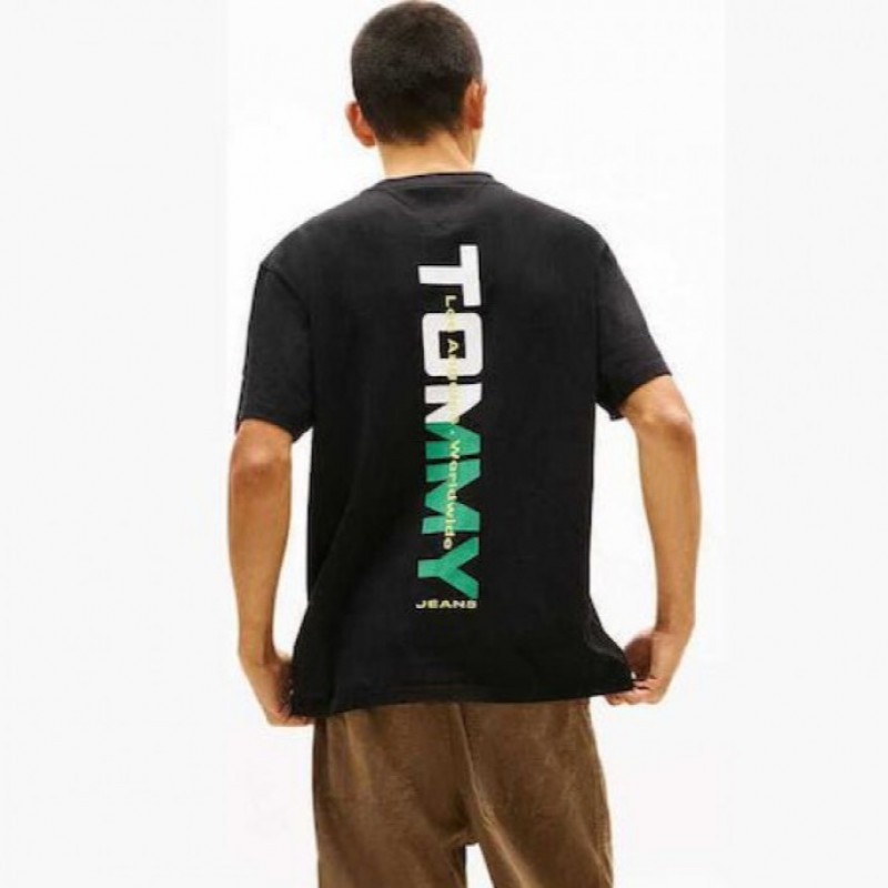 Μπλούζα με κοντό μανίκι TJM RLX LA Backprint Black Tommy jeans