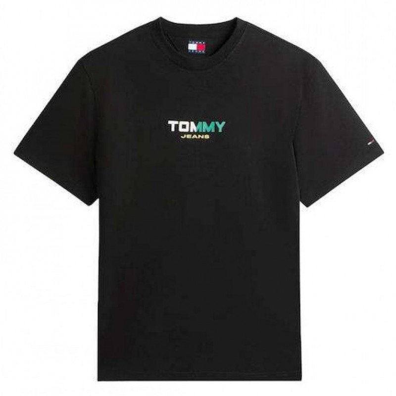 Μπλούζα με κοντό μανίκι TJM RLX LA Backprint Black Tommy jeans