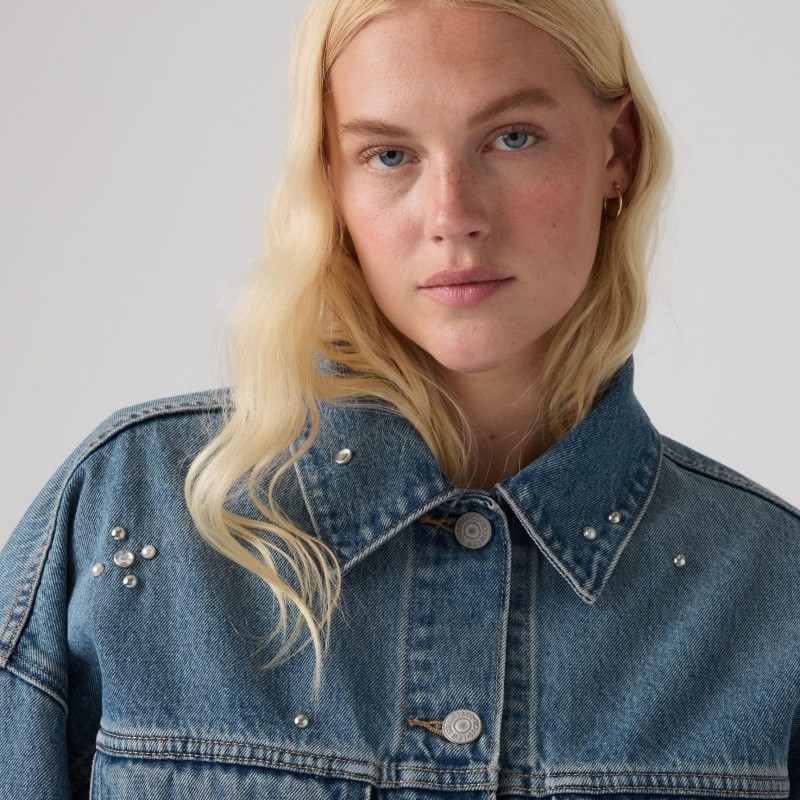 Τζίν μπουφάν loose crop trucker Blue Levi's