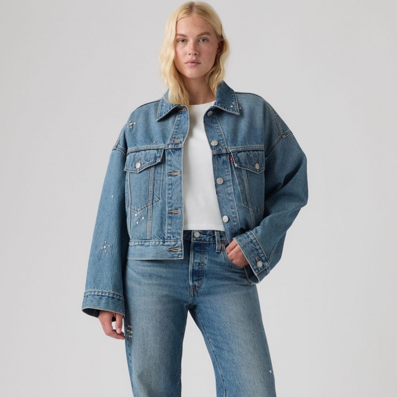 Τζίν μπουφάν loose crop trucker Blue Levi's