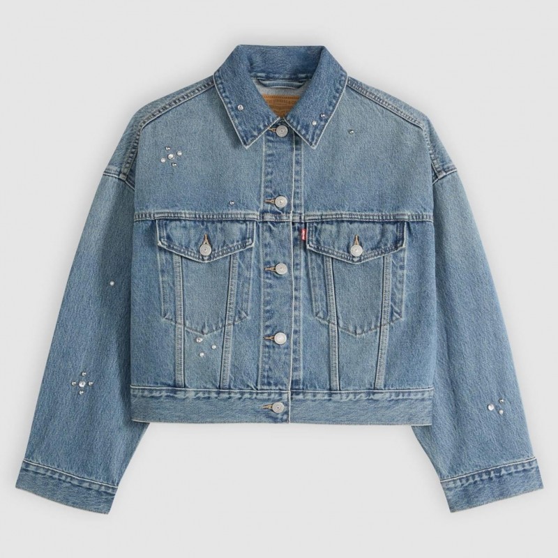Τζίν μπουφάν loose crop trucker Blue Levi's