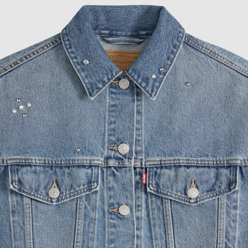 Τζίν μπουφάν loose crop trucker Blue Levi's
