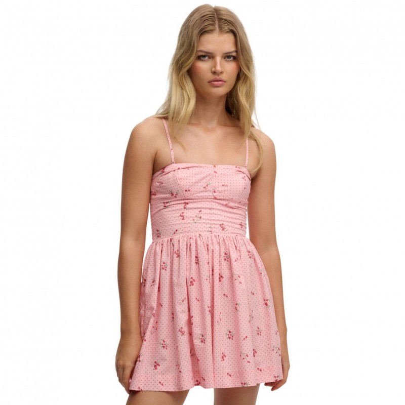 Φόρεμα μίνι all over print Pink Superdry
