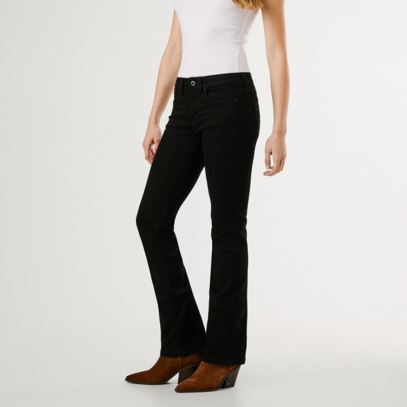 Παντελόνι τζίν low-rise bootcut fit jeans Black Pepe jeans