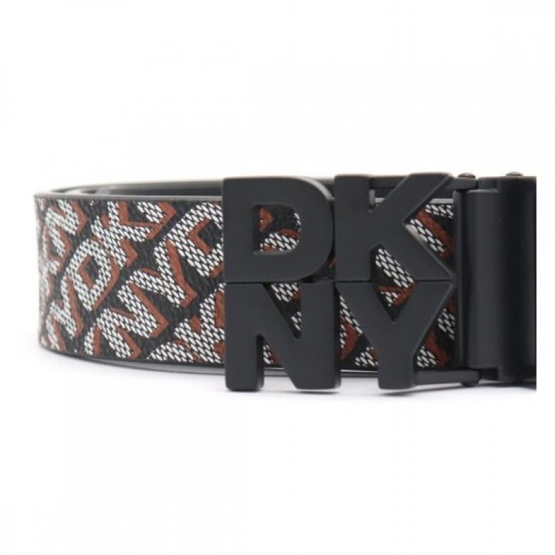 Ζώνη γυναικεία all over logo Black DKNY