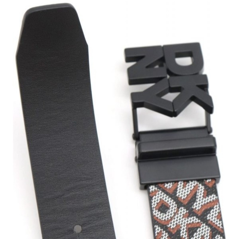 Ζώνη γυναικεία all over logo Black DKNY