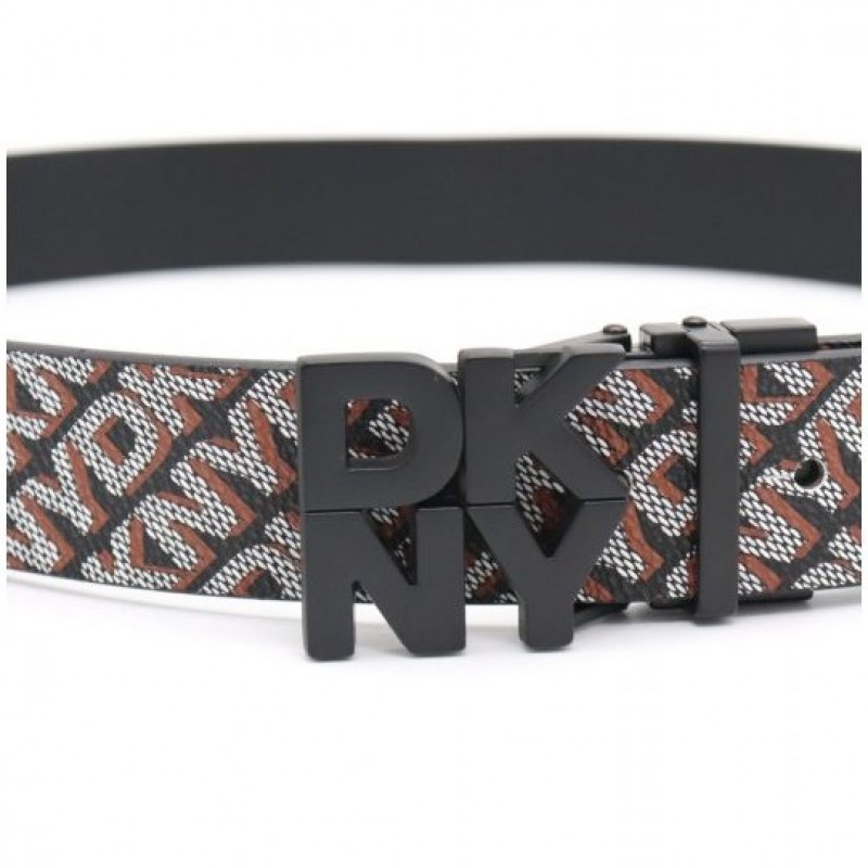 Ζώνη γυναικεία all over logo Black DKNY