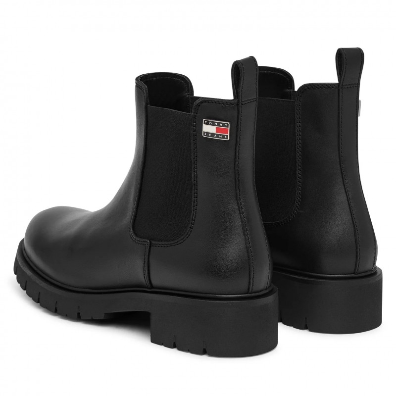 Μποτάκια γυναικεία TJW Cleated chelsea Black Tommy jeans