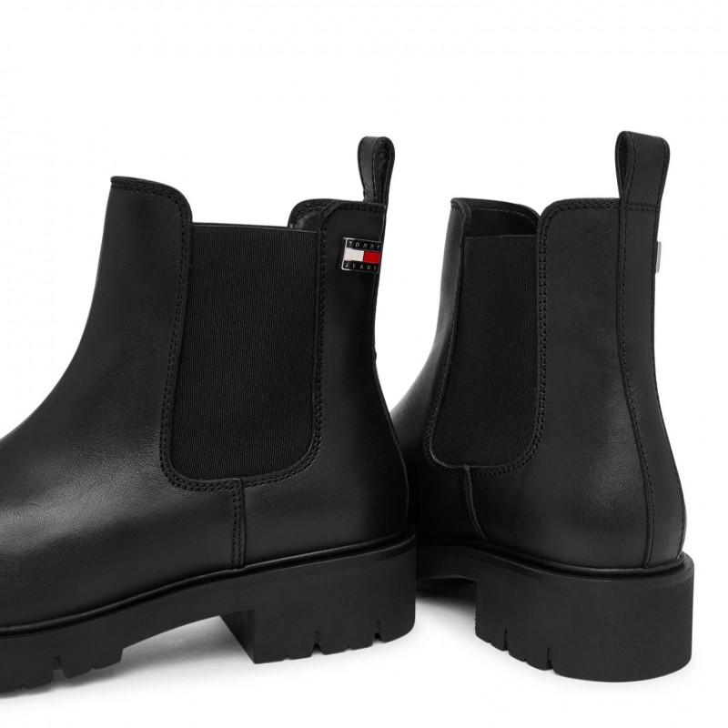 Μποτάκια γυναικεία TJW Cleated chelsea Black Tommy jeans