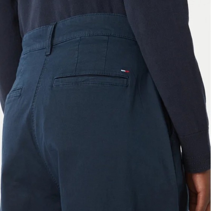 Παντελόνι wide leg twill Blue Tommy jeans