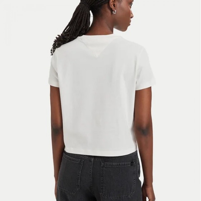 Μπλούζα με κοντό μανίκι TJW flag ss White Tommy jeans