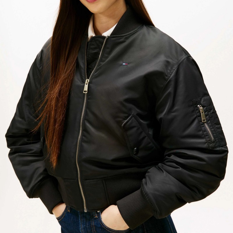 Μπουφάν bomber essential Black Tommy jeans